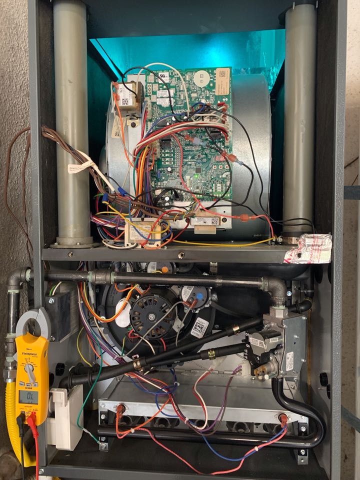 In Oakley, California this afternoon performing a furnace maintenance for the Kreig residence. 