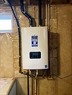 Sparta, WI - I successfully installed a natural or LP gas tankless water heater, ensuring efficient and on-demand hot water supply. Additionally, I installed a New Capital cp100-32k water softener to improve water quality and extend the lifespan of plumbing fixtures. Recognizing that the house was not previously equipped for a water softener, I meticulously ran new water lines to facilitate the installation. This involved precise measurements, cutting, and connecting pipes to ensure a seamless integration with the existing plumbing system. The installation was completed with attention to safety and efficiency, providing the homeowner with enhanced water comfort and quality.
