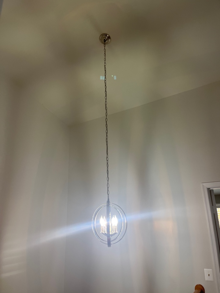 Replaced old chandelier with new one in  city Maryland