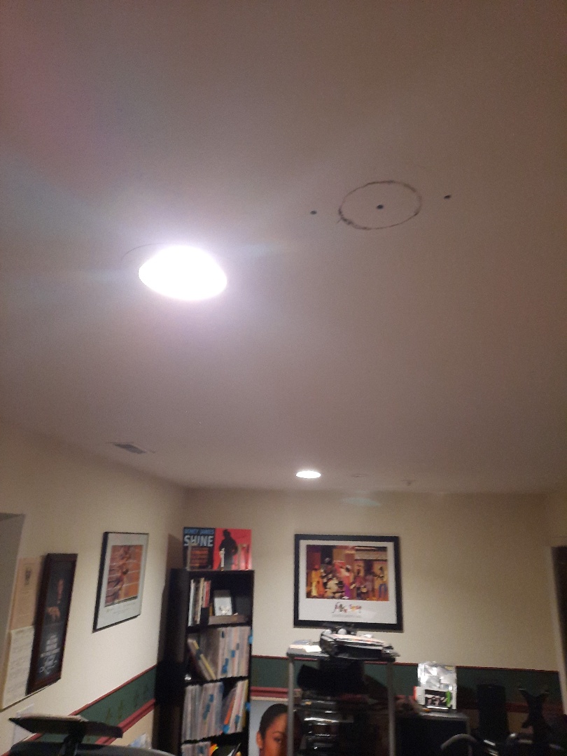 Old light fixtures moved and replaced with recessed lighting.
Hanover, MD