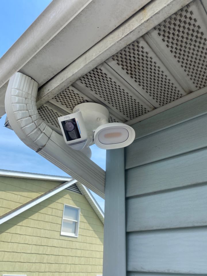 Installed new GFCI outlet and Ring flood light in Essex MD