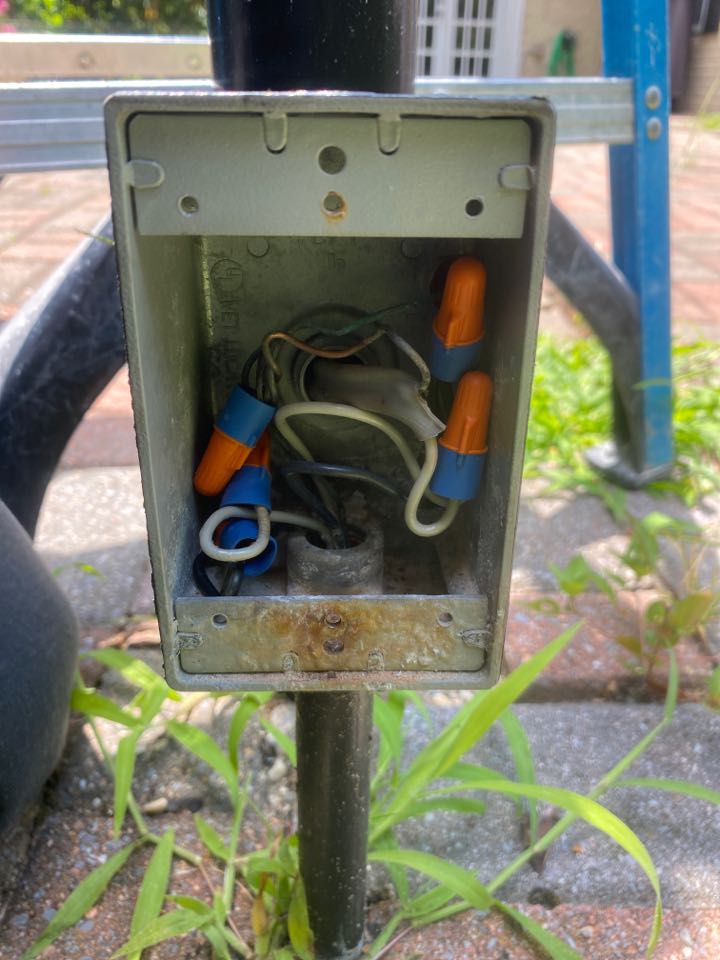 Troubleshooted and fixed wire for back yard post lights, and fixed loose wire for microwave oven circuit in West River,MD