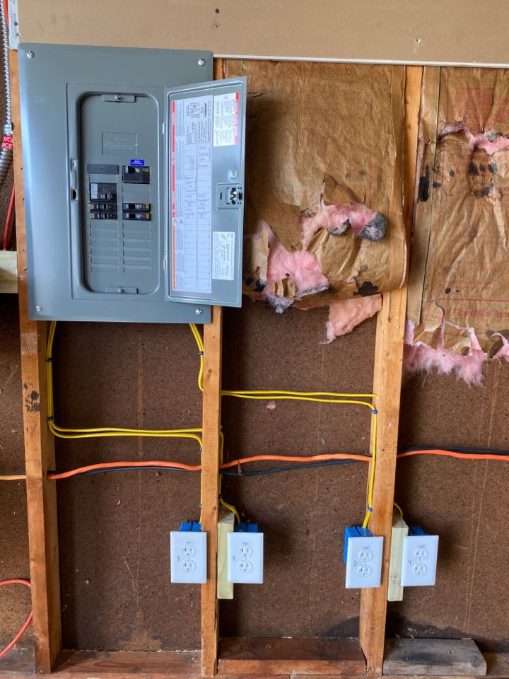 Installed sub panel and ran four dedicated circuit for garage receptacles in Randallstown, MD