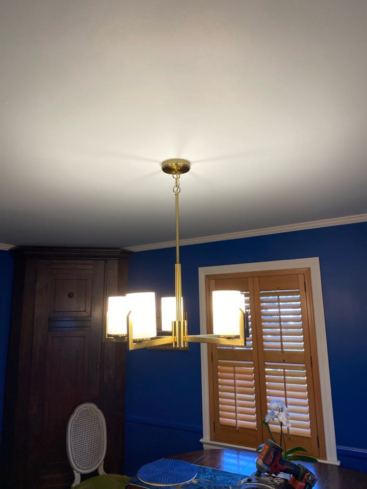 Replaced chandeliers and flush mount lights in Cambridge, MD Replaced chandeliers and flush mount lights in Cambridge, MD