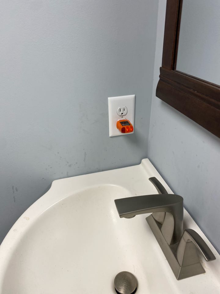 Ran 20A dedicated circuit for a bathroom outlet, and remounted back porch floodlights in Millersville, MD