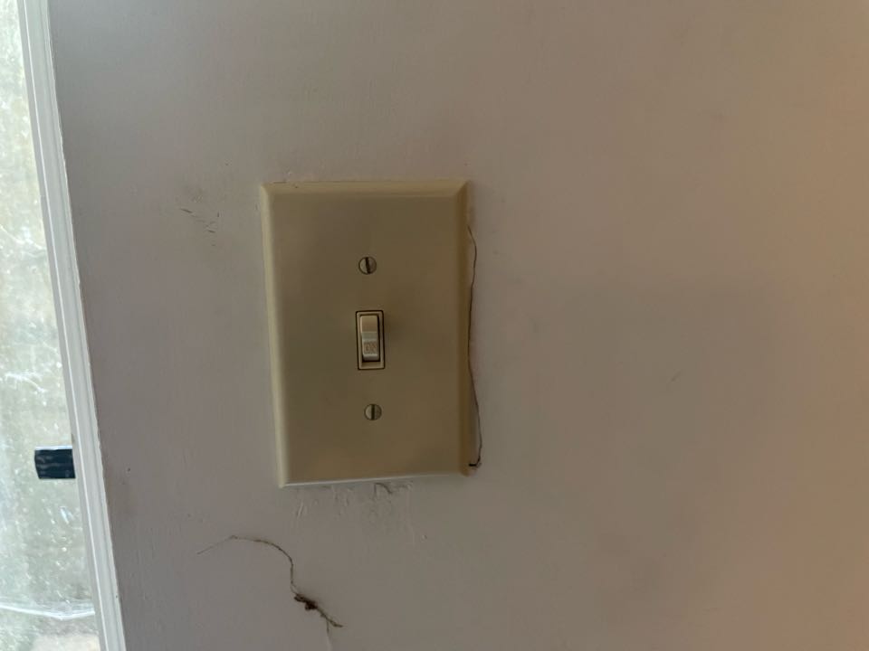 Replaced outside light fixture and ivory switch located in basement area. Millersville, MD. 