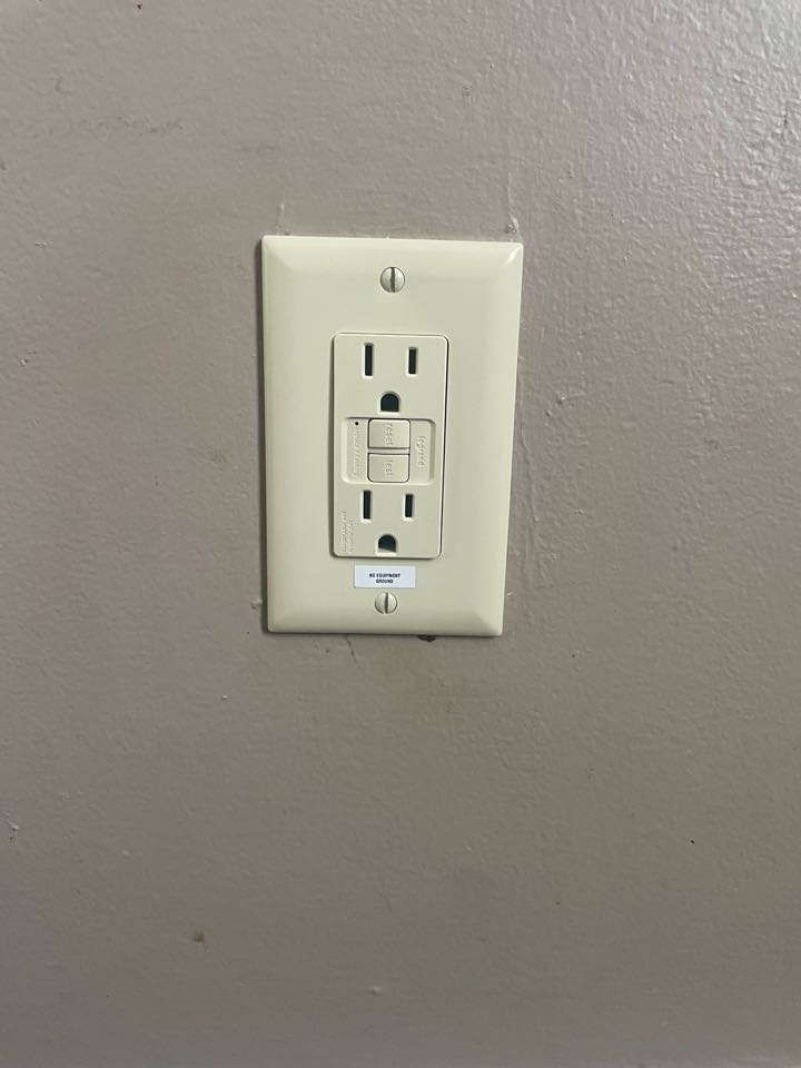 Installed new GFCI receptacle in homeowners living room. Catonsville, MD. 