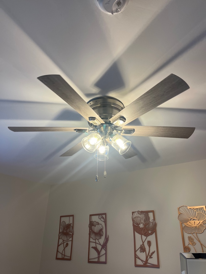 Installed new customer supplied ceiling fan in Baltimore, Maryland!