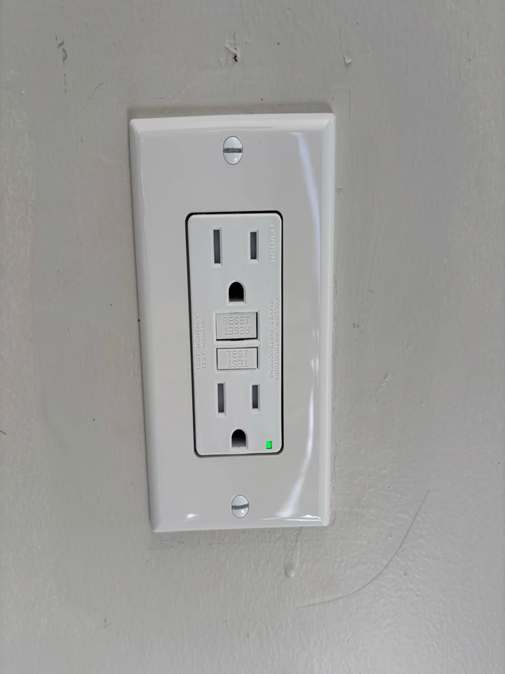 Installed new gfci receptacle in Phoenix, MD. 