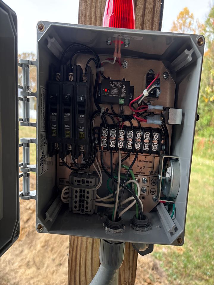 Magothy electric installed new circuit for a septic tank in Millersville, MD.