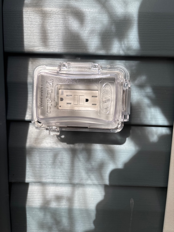 Installed new outdoor receptacle in Crofton, MD.