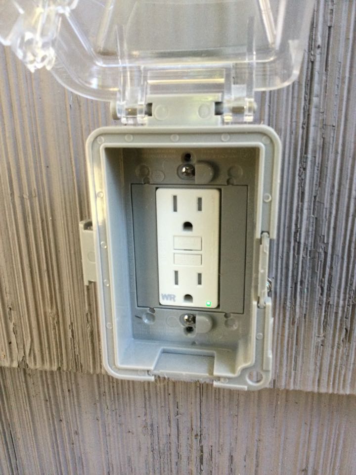Add outdoor GFCI outlet and installed duplex Receptacle in Severna Park, MD