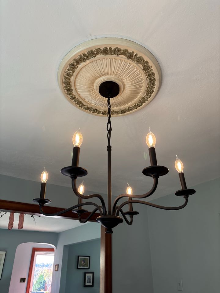 Replaced a chandelier in Halethrope, MD.