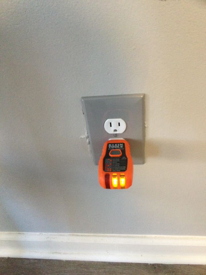 Performed troubleshooting, rewired four duplex receptacles and replaced one to restore power in living room area in Pasadena, MD