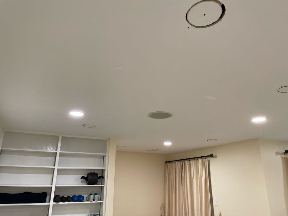 Installed ceiling recessed lights in basement. Columbia, Md. 