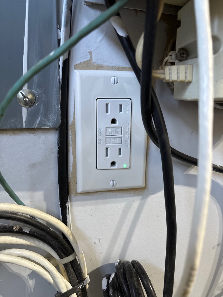 Replaced a GFCI receptacle in Laurel, MD.