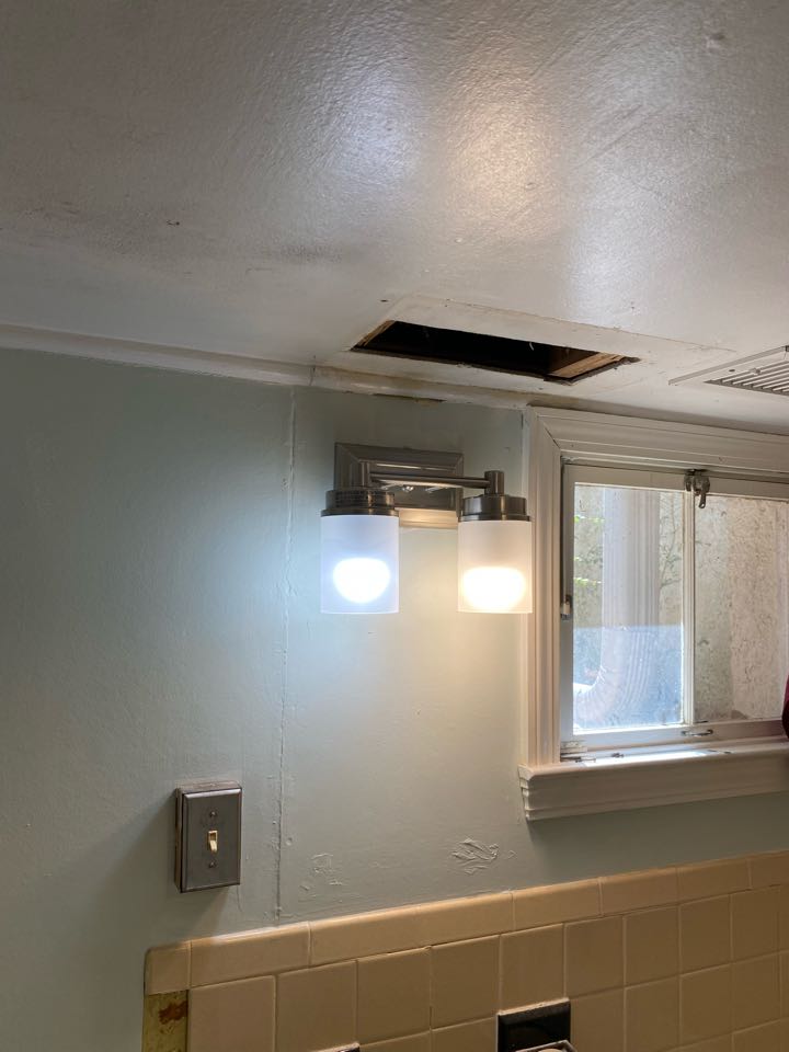 Installed light fixture in Arnold, MD