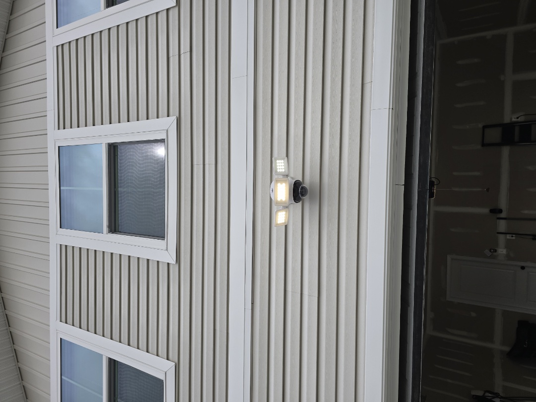 flood light camera install 