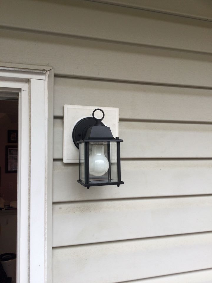 Installed sconce light in Odenton, MD
