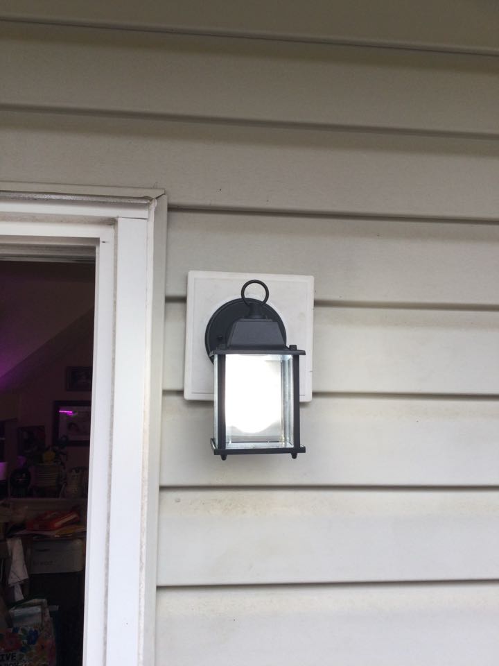 Installed sconce light in Odenton, MD
