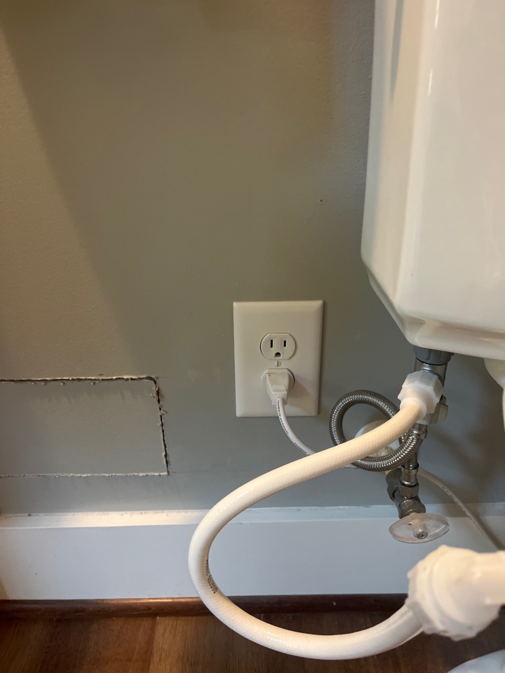 Installed receptacle for bidet in bathroom! Crownsville, Maryland!