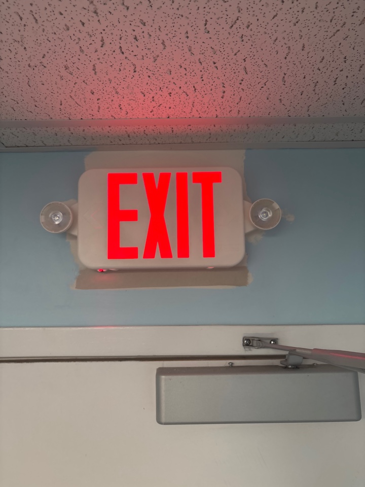 Replaced exit emergency light in Edgewater, MD.