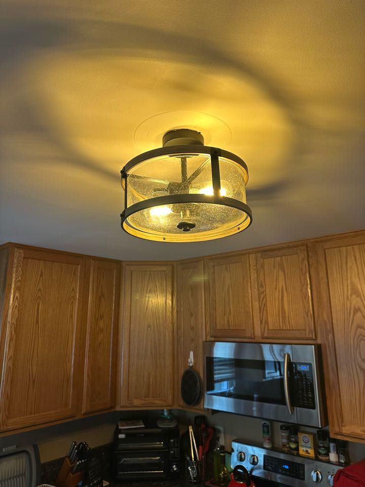 Magothy electric installed two light fixtures in Pasadena, Md. 