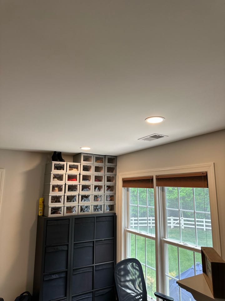Installed recessed lights in master bedroom in Davidsonville, Md. 