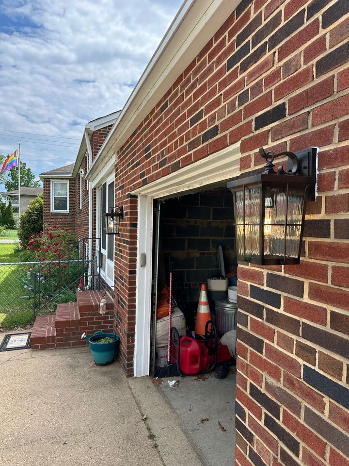 Installed two customer supplied outdoor lights in Arnold, Md. 