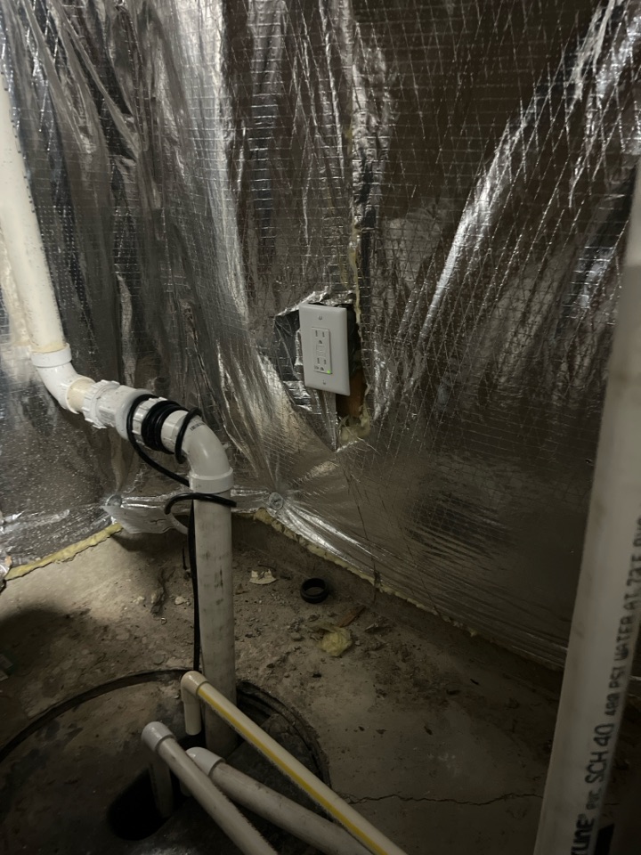 Replaced standard receptacle with new alarm Gfci for sump pump! Pasadena, Maryland