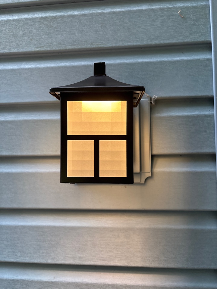Replaced outside light fixture in Pasadena, MD.