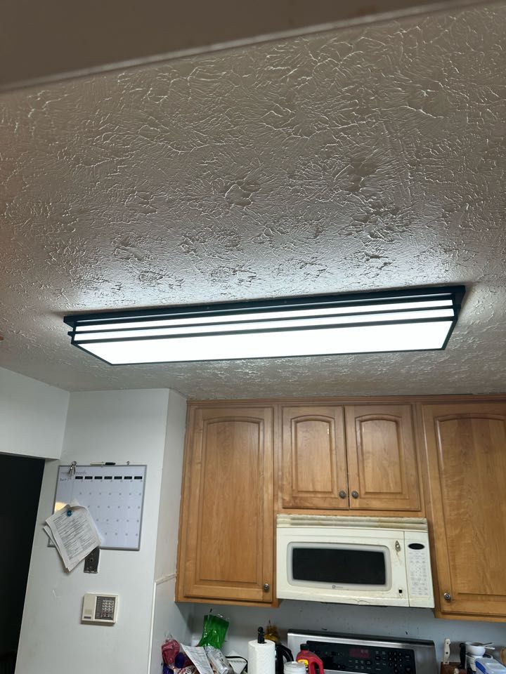 Installed customer supplied LED light fixture in Severn, Md.
