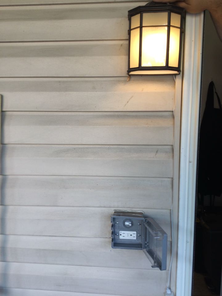 Performed diagnostic, fixed burnt wires and restored power to outdoor receptacle and porch lights in Baltimore, Md. 