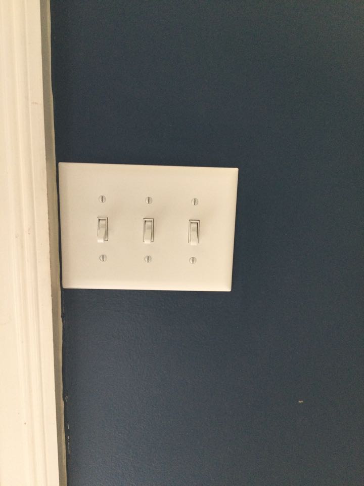 Installed new post light and ran power to it,  installed three new single pole switches and replaced one Arc fault breaker in Linthicum, Md. 