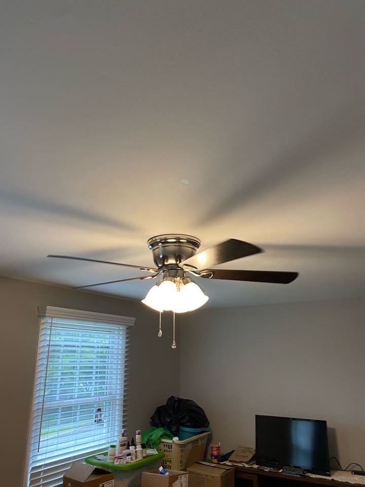 Installed a customer supplied ceiling fan in Glen Burnie, MD