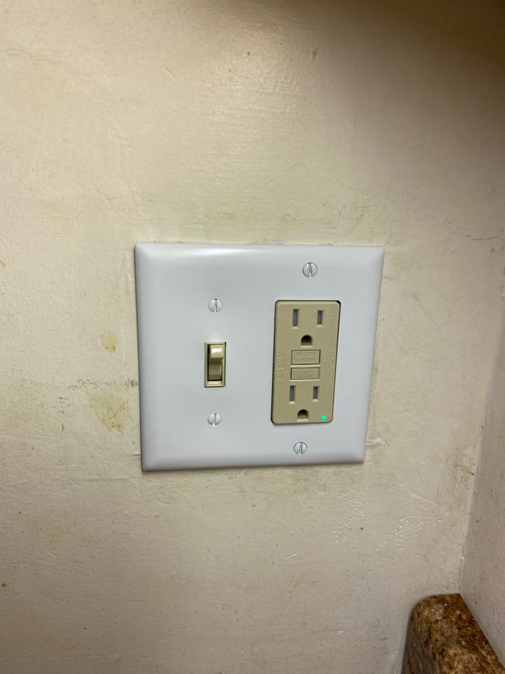 Installed GFCI and a single pole switch in Columbia, MD