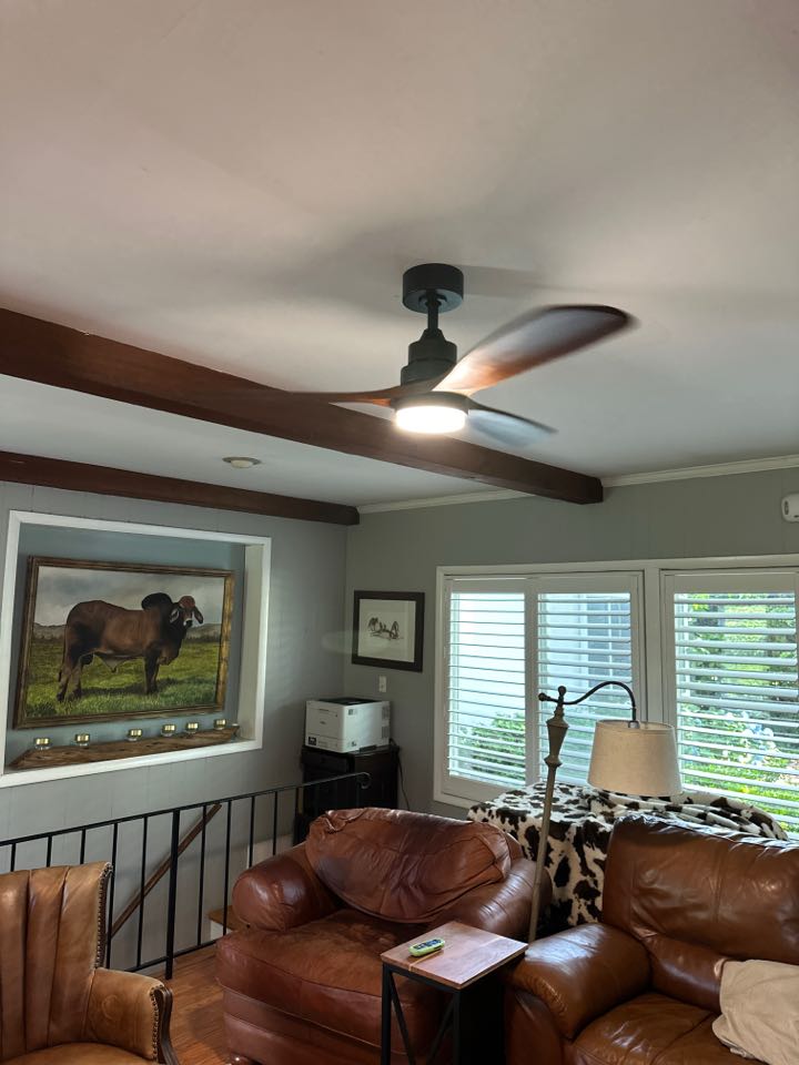Installed ceiling fan and two customer supplied sconces in Annapolis, Md. 
