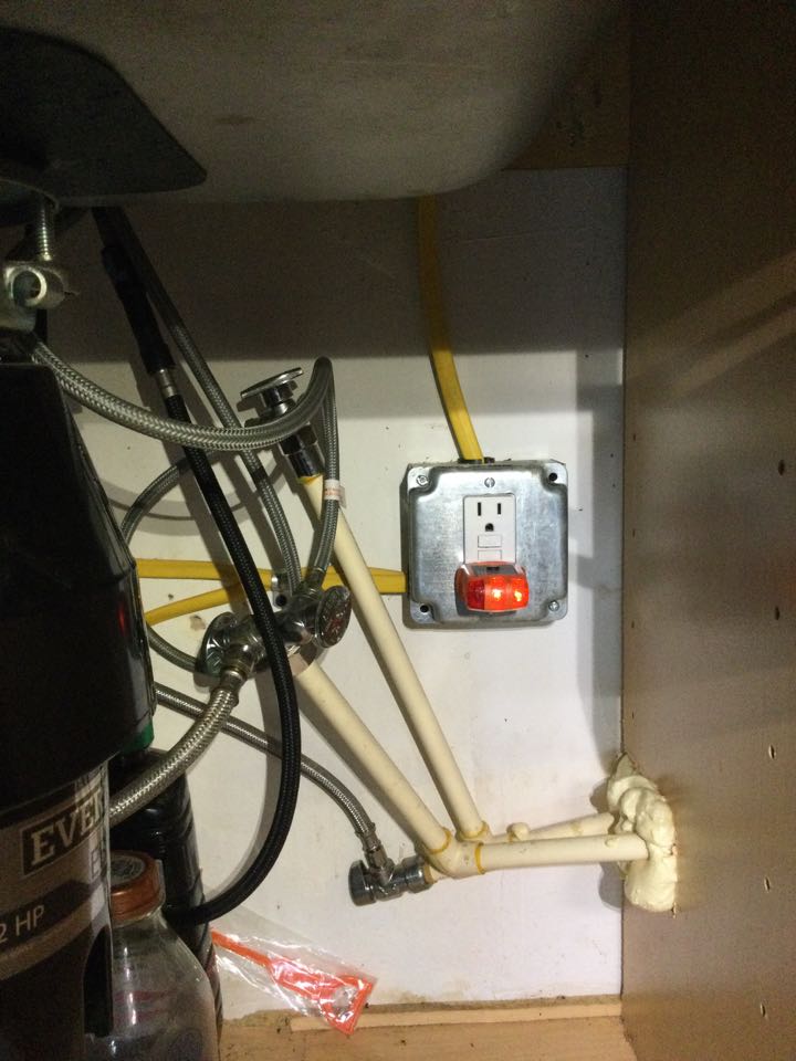 Rewired GFCI receptacle in Baltimore, Md. 