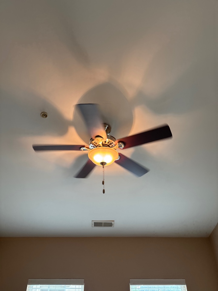 Preformed a diagnostic on a ceiling fan in Baltimore, MD.