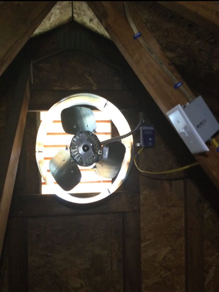 Installed attic fan in Pasadena, Md. 