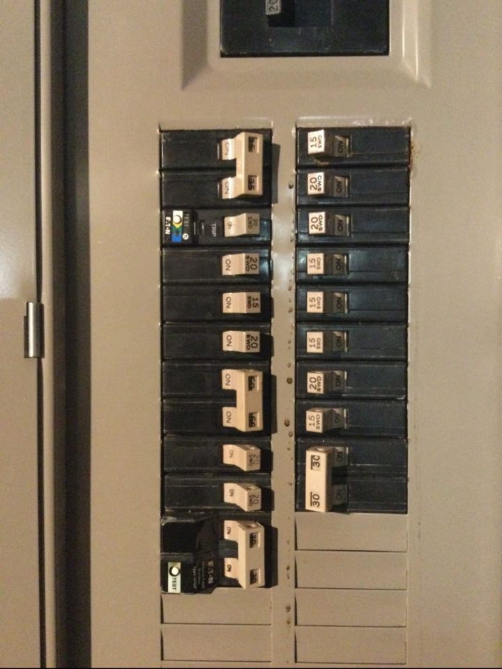 Installed duplex receptacles and GFCI breaker in Ellicott City, Md. 