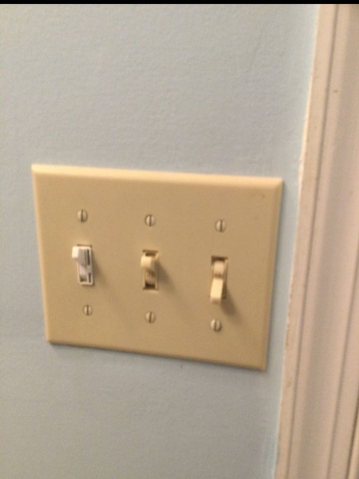 Installed customer supplied outdoor light fixture and new dimmer switch in Annapolis, Md. 