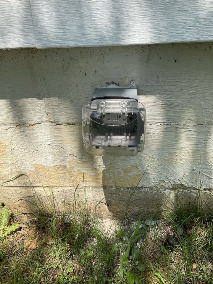 Installed a new gfci outlet and bubble cover in Pasadena, MD.