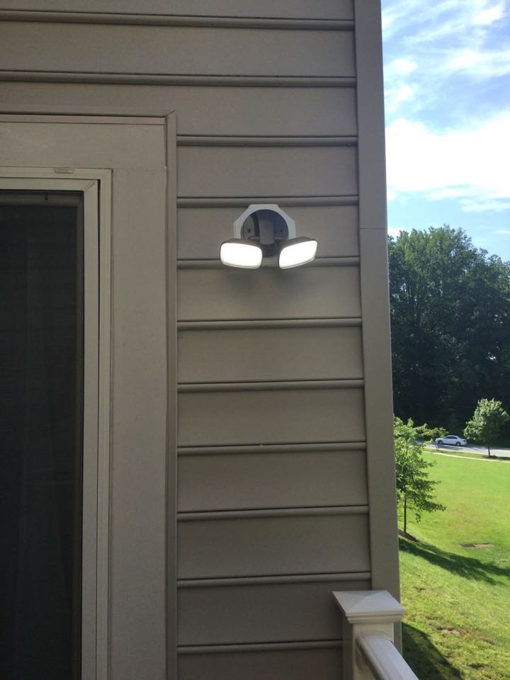 Installed customer supplied LED floodlight in Arnold, MD