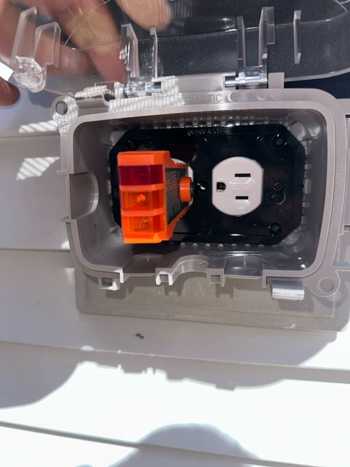 Performed diagnostic, installed outdoor inuse cover and receptacle and GFCI receptacle in Laurel, Md. 
