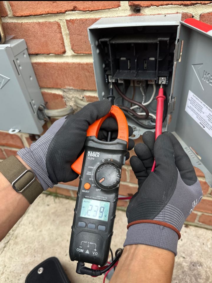 Performed diagnostic reset a double pole breaker and restored power to outside air handler in Ellicott City, MD. 