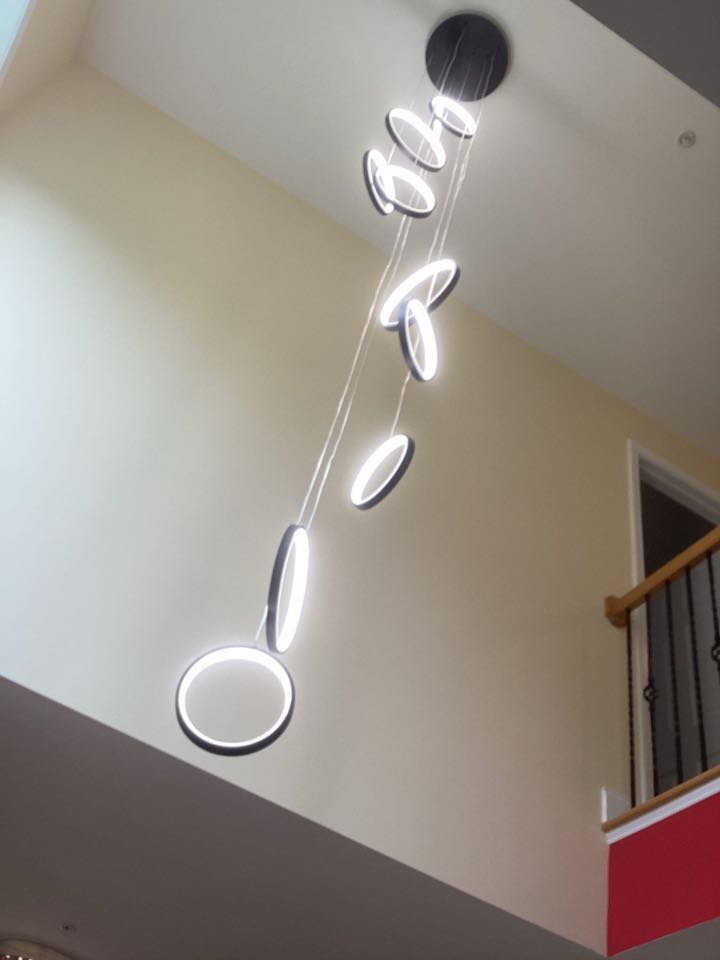 Installed a new chandelier in Clarksville, MD.
