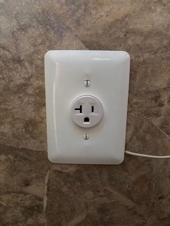 Replaced a single 20 amp receptacle in Pasadena, MD.