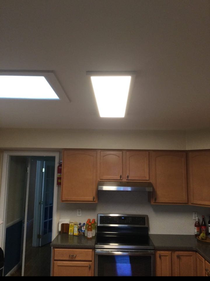 Supplied and installed a 1x4 light fixture in Severna Park, MD.  