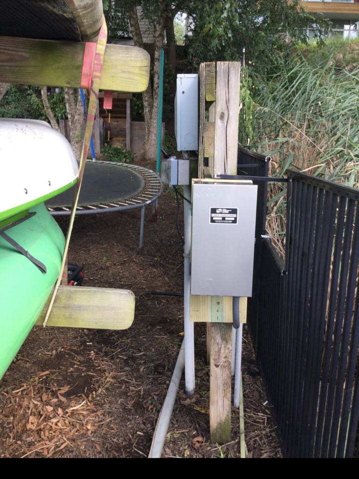 Relocated pier and boat lift transformers, and installed two-gang inuse covers in Annapolis, MD. 